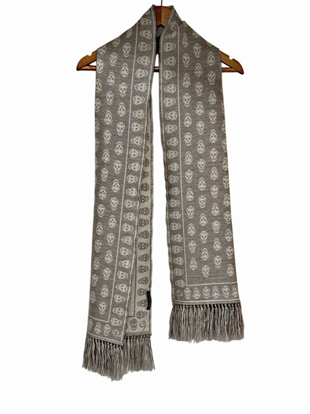 Authentic Alexander McQueen Wool Skulls Scarf